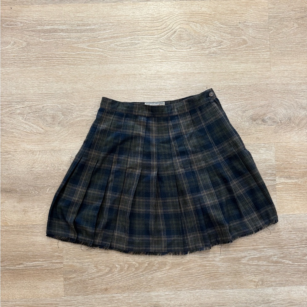 Abercrombie & Fitch Navy Plaid Skirt